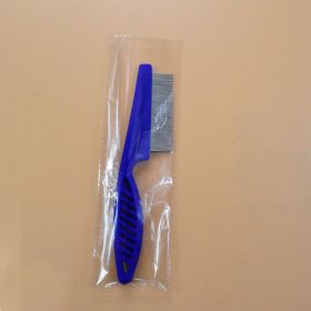 Pet Hair Removal Combs Grooming Brush Dog Cat Puppy Kitty Rabbit Massage Comb Flea Remover Home Pets Care Bath Cleaning Tool - L Blue Opp