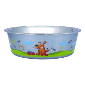 Multi Print Stainless Steel Dog Bowl By Bella N Chaser - as Pic