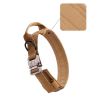 Pet Collar For Dog & Cat; Adjustable Nylon Outdoor Dog Collars For Medium Large Dogs; Dog Collar - Khaki - M