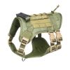 Tactical Dog Harness For Small Medium Large Dog; Dog Harness Vest With Soft Padded And D-Ring Collar - black - M