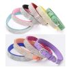 Dog Collar Crystal Glitter Rhinestone Pet Collars Zinc Alloy Buckle Collar For Small Medium Dogs Cats Chihuahua Pug Dog Collar - Pink - XS
