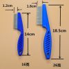 Pet Hair Removal Combs Grooming Brush Dog Cat Puppy Kitty Rabbit Massage Comb Flea Remover Home Pets Care Bath Cleaning Tool - L Purple Card