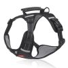 No Pull Pet Harness For Dog & Cat; Adjustable Soft Padded Large Dog Harness With Easy Control Handle - Orange - M