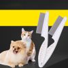 Pet Hair Removal Combs Grooming Brush Dog Cat Puppy Kitty Rabbit Massage Comb Flea Remover Home Pets Care Bath Cleaning Tool - L Purple Card