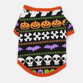 Cartoon Printed Dog T-shirt (Option: Pumpkin-XL)